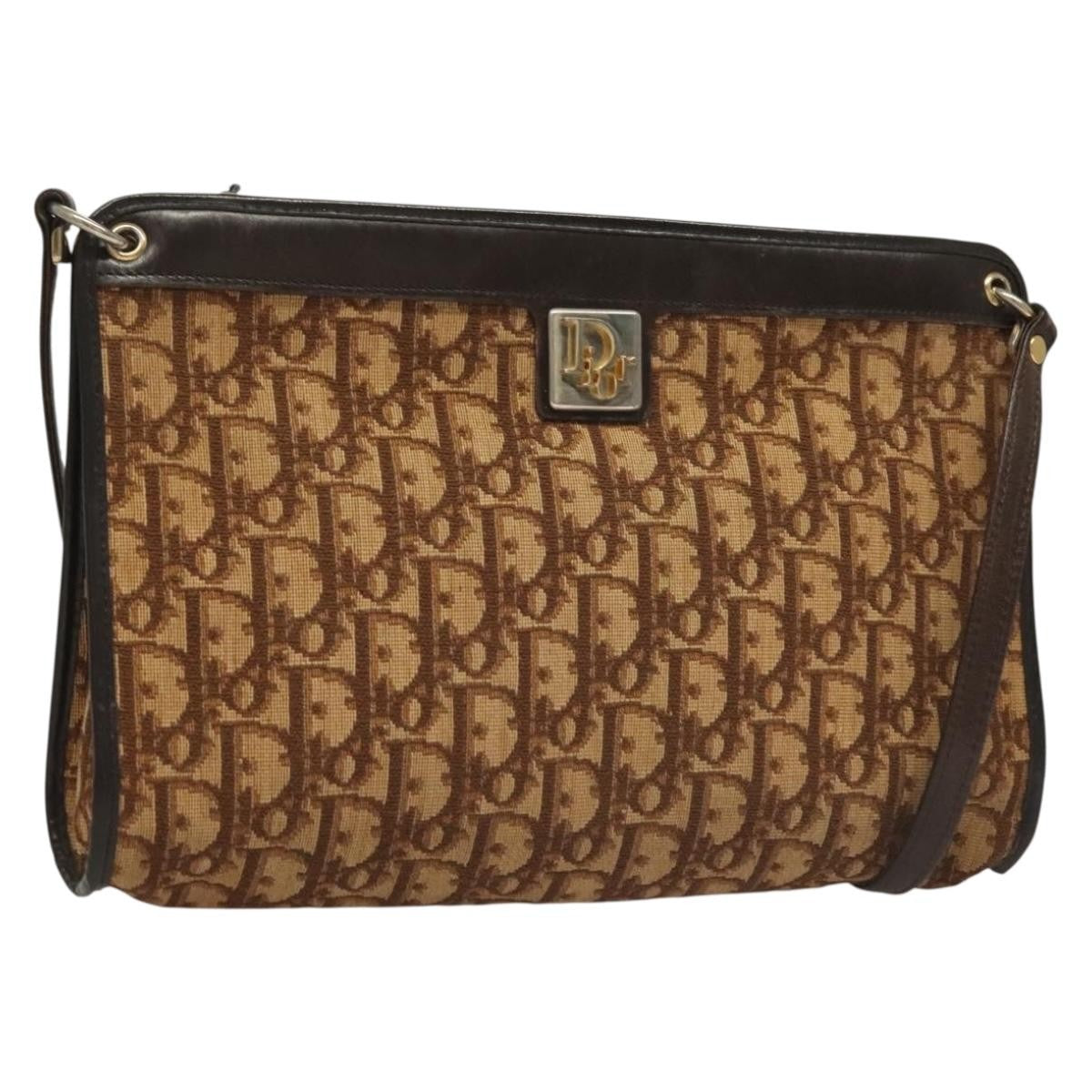 Christian Dior Vintage Trotter Shoulder Bag Canvas - image 1