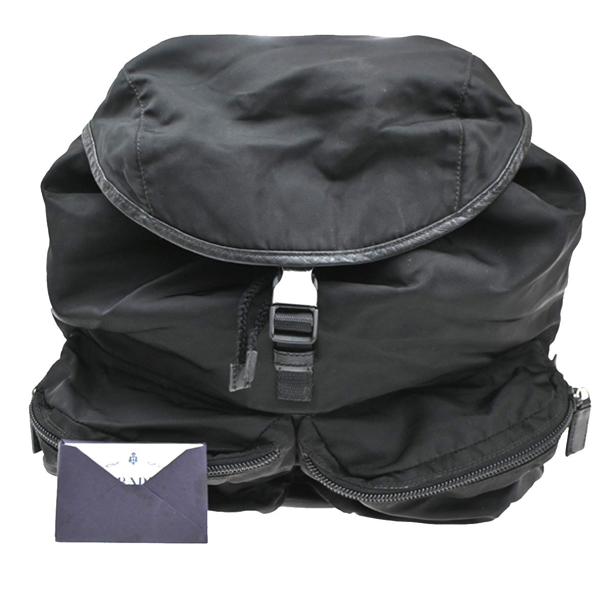 Prada Double Front Pocket Backpack Tessuto Medium - image 1