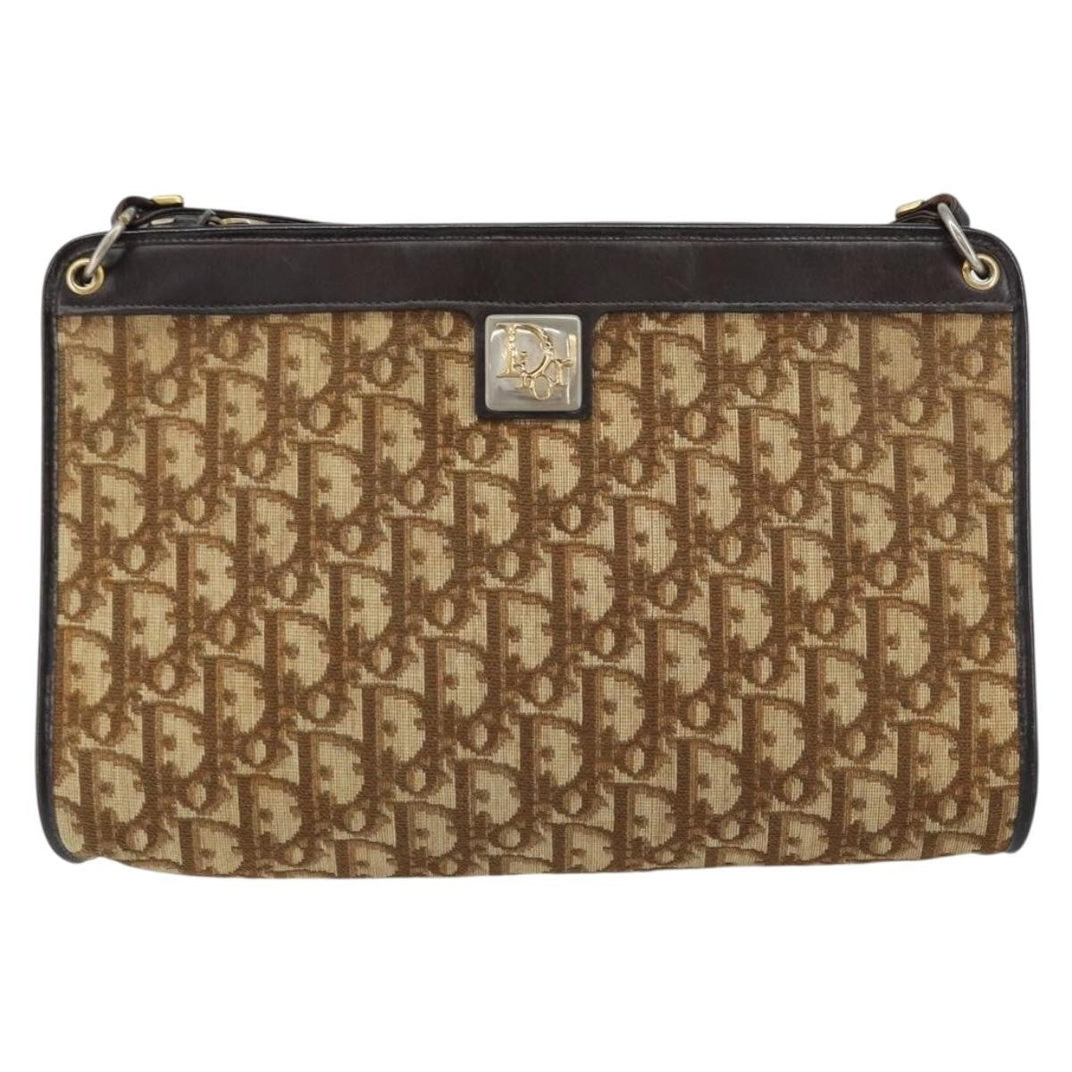 Christian Dior Vintage Trotter Shoulder Bag Canvas medium - image 1