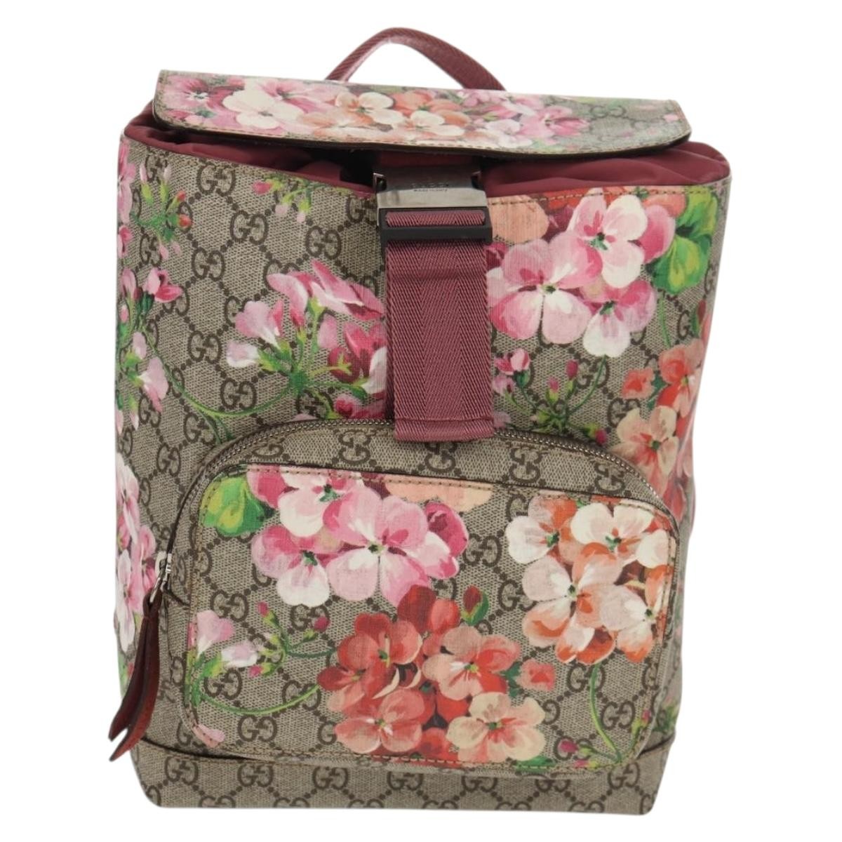 Gucci Buckle Backpack Blooms Print GG Coated Canvas Small - image 1