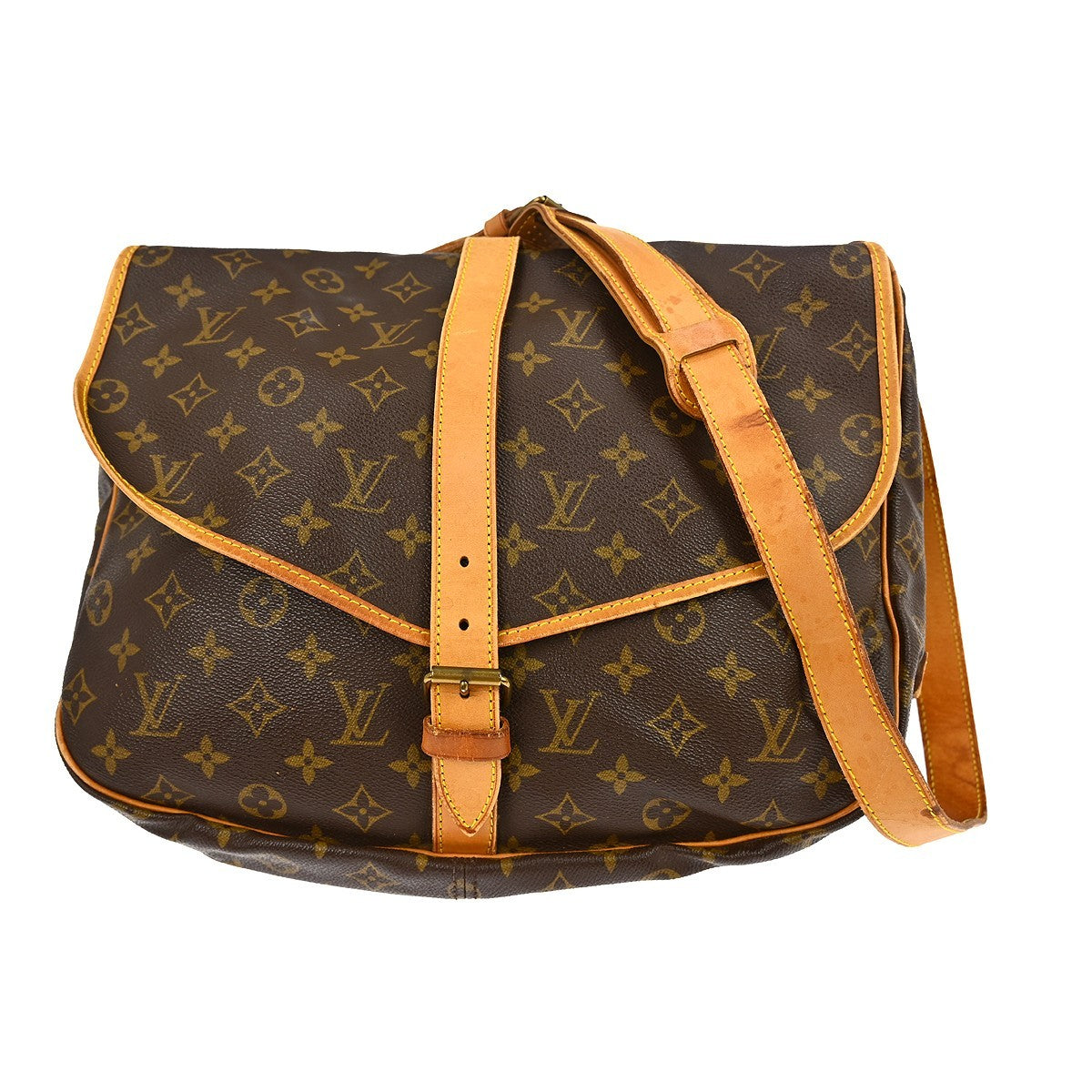 Louis Vuitton Saumur Handbag Monogram Canvas 35 - image 1