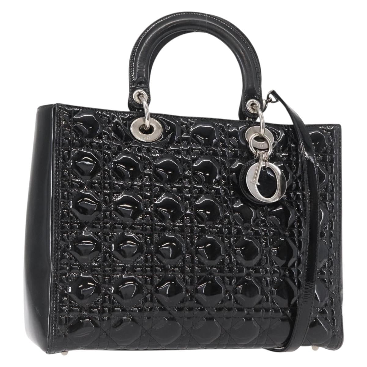 Christian Dior Lady Dior Bag Cannage Quilt Patent Medium - image 1