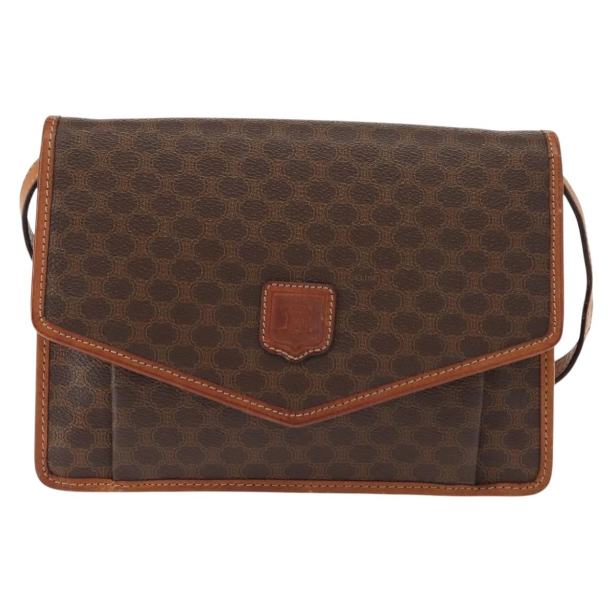 Celine Vintage Macadam Shoulder Bag Canvas and Leather - image 1