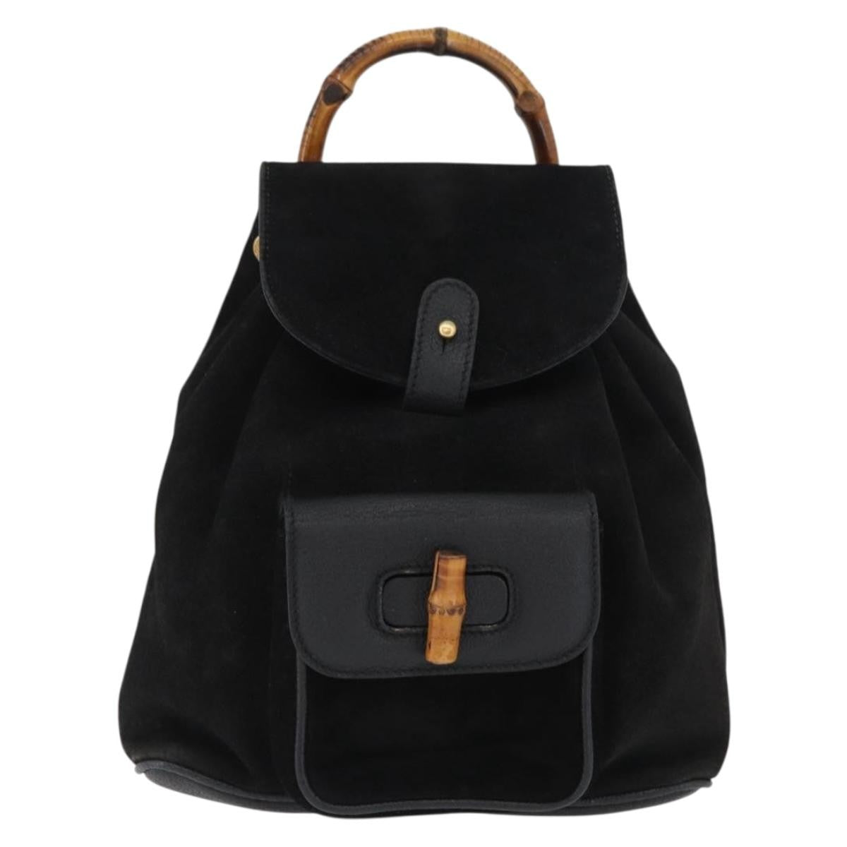 Gucci Gucci bamboo backpack daim mini - image 1