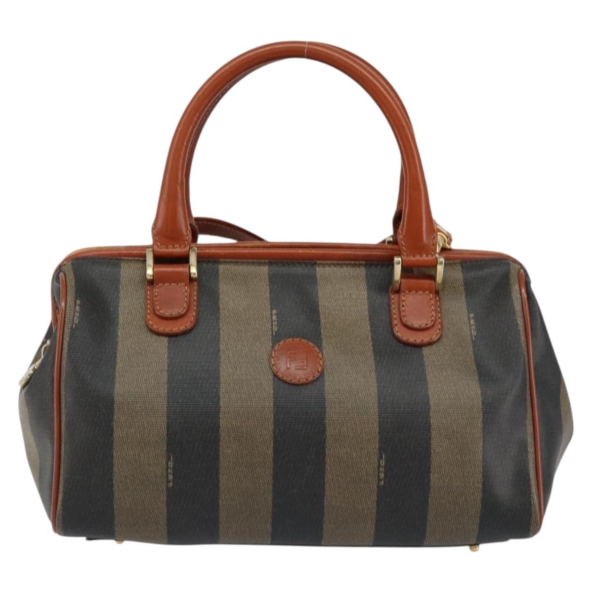 Fendi Vintage Pequin Convertible Boston Bag Coated Canvas Small - image 1
