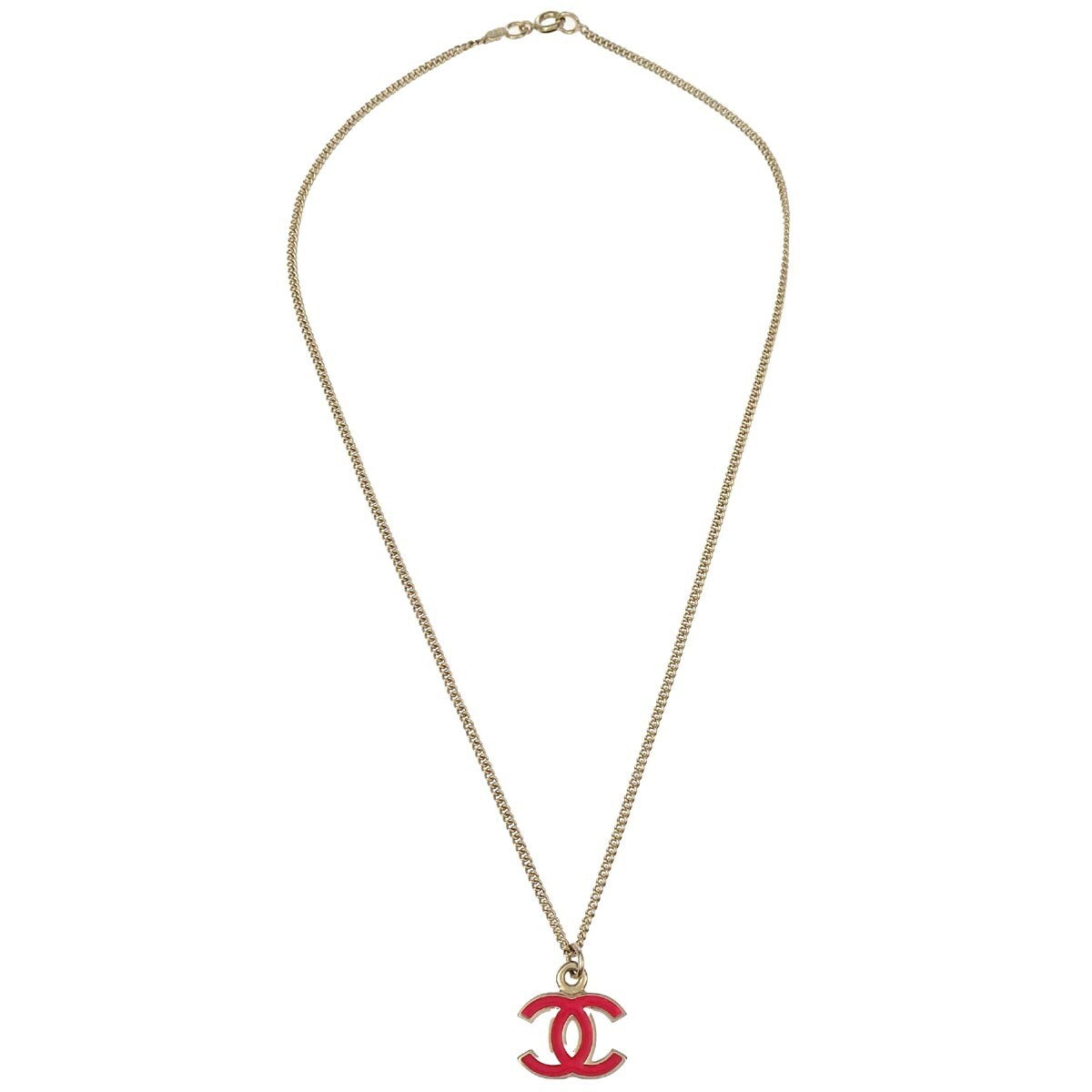 Chanel CC Logo Pendant Necklace Metal - image 1