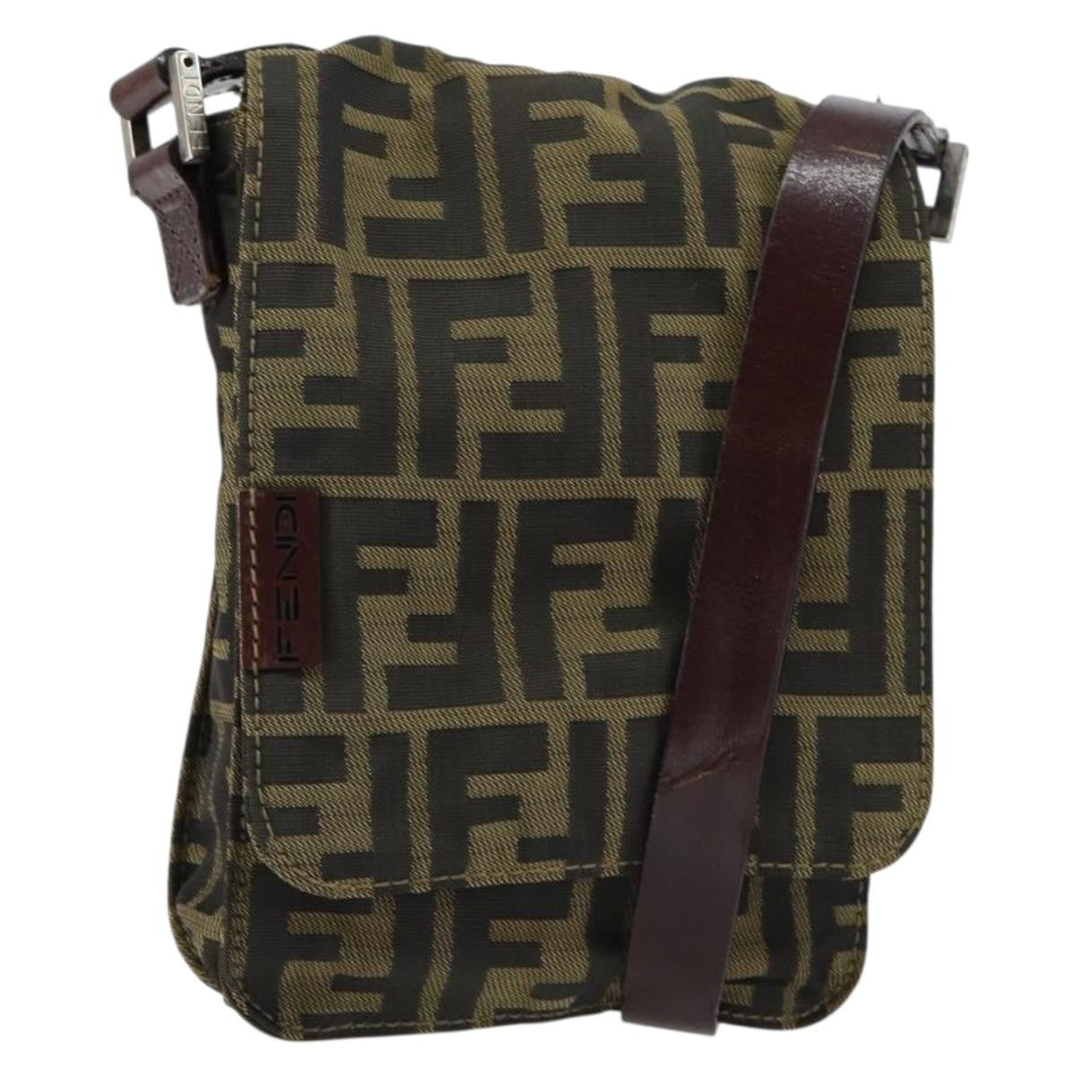 Fendi Flat Messenger Bag Zucca Canvas - image 1