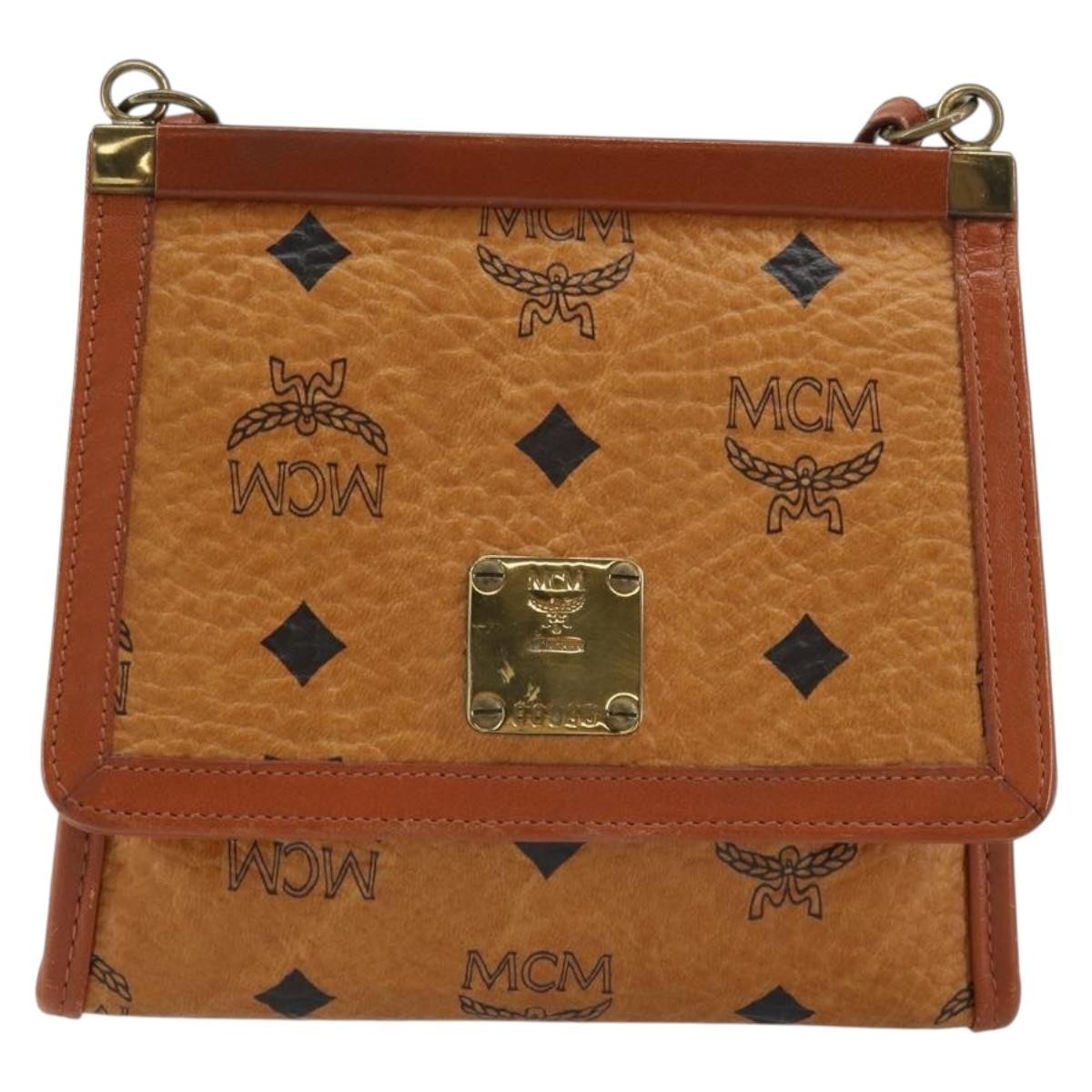 MCM Visetos Shoulder bag Canvas and Leather - image 1