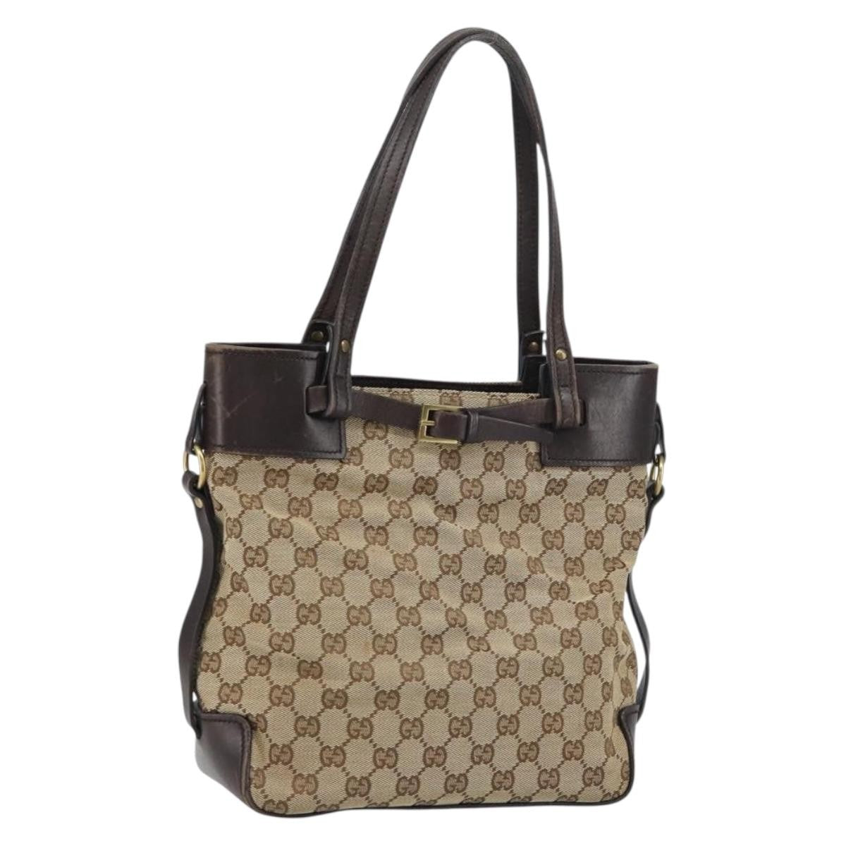 Gucci Belted Bucket Tote GG Canvas with Leather Small - image 1