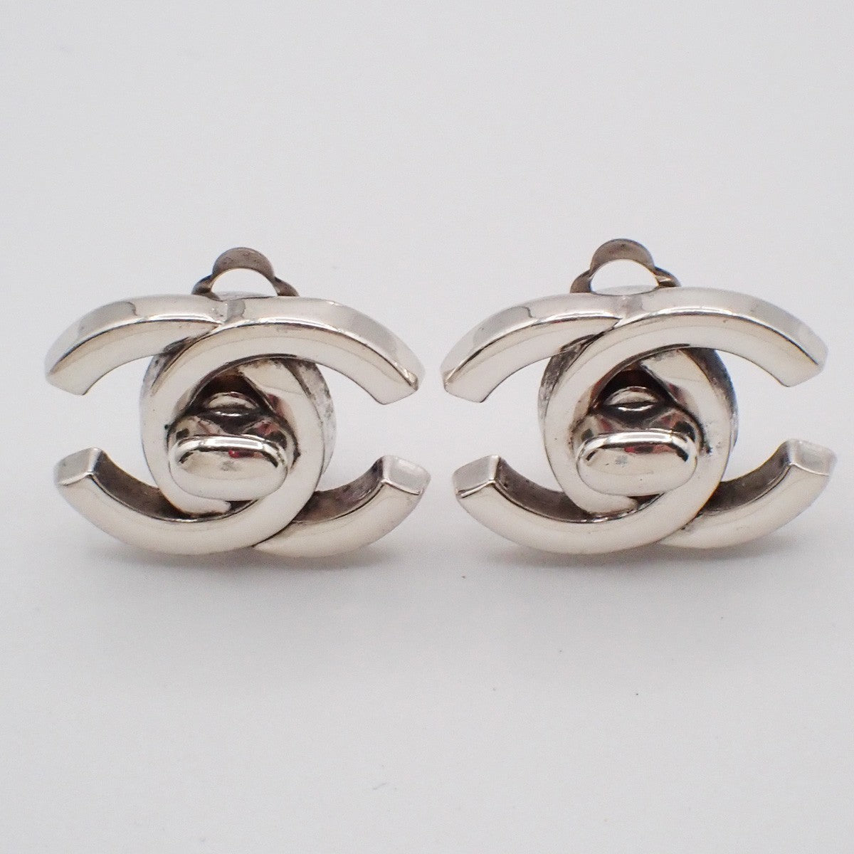 Chanel CC Turnlock Clip-On Earrings Metal - image 1