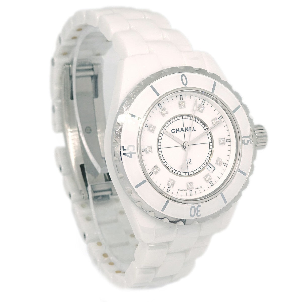 Chanel J12 Quartz Watch Ceramic and Stainless Steel with Diamond Markers 33 - image 1