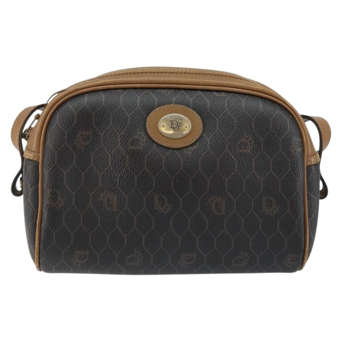 Christian Dior Vintage Honeycomb Shoulder Bag Canvas and Leather - image 1