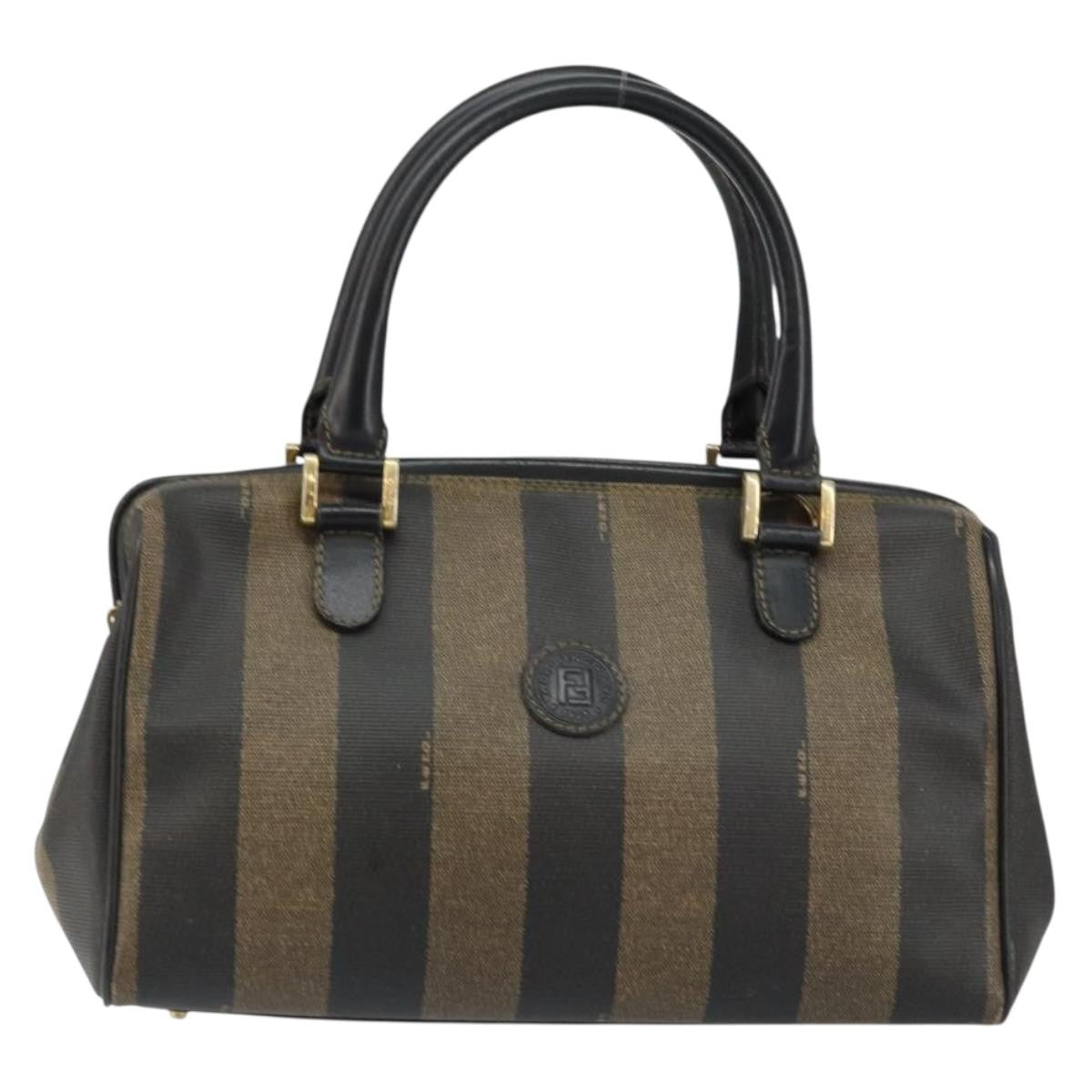 Fendi Vintage Pequin Boston Bag Coated Canvas Medium - image 1