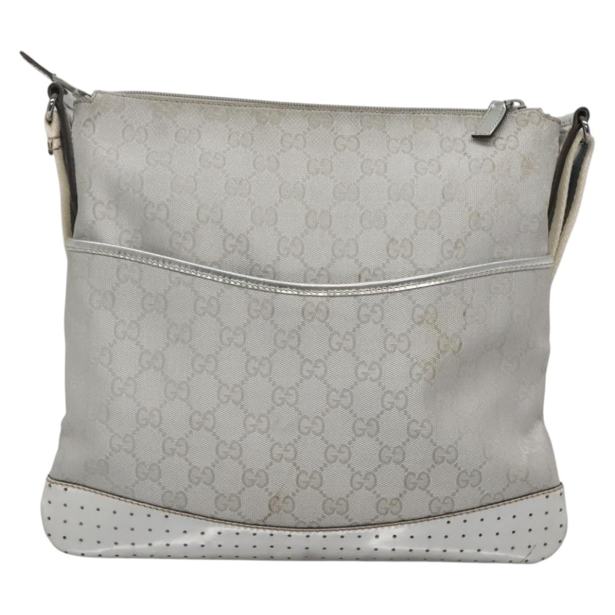 Gucci Zip Messenger Bag GG Canvas with Perforated Leather Medium - image 1