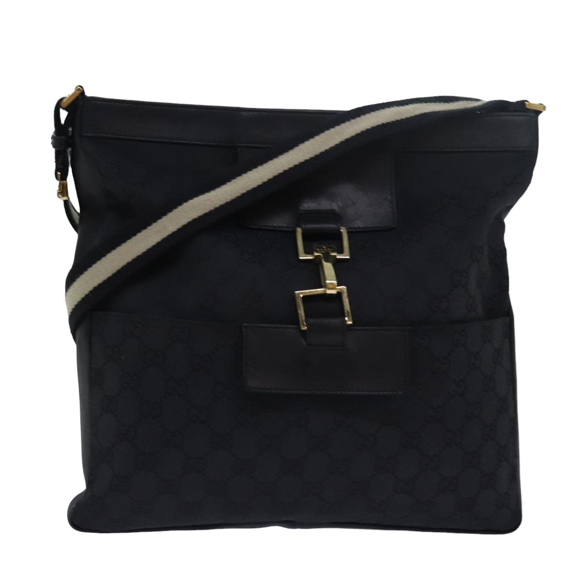 Gucci Vintage Jackie Shoulder Bag Canvas and Leather - image 1