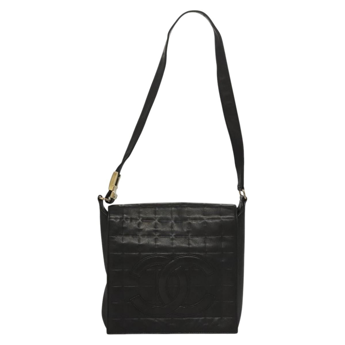 Chanel Chocolate Bar CC Shoulder Bag Quilted Leather Small - image 1