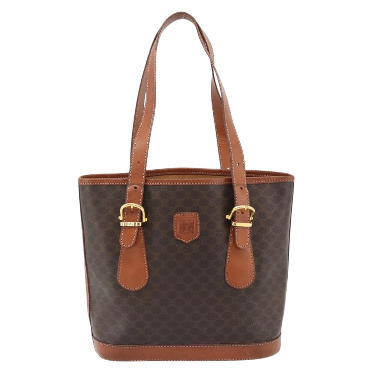 Celine Vintage Macadam Tote bag Canvas and Leather - image 1