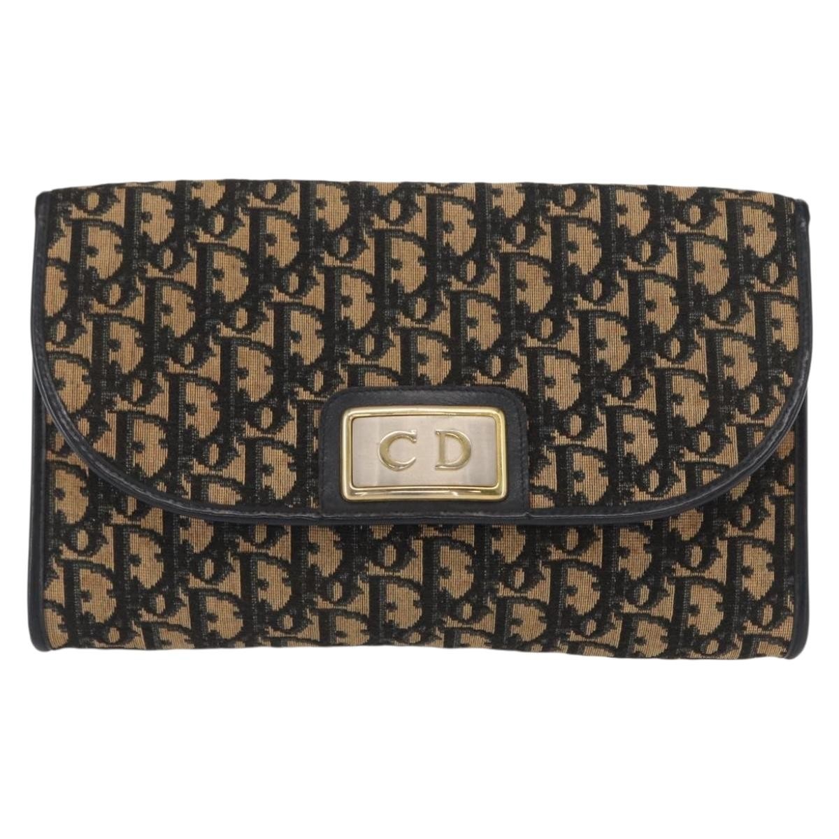 Christian Dior Vintage CD Chain Flap Shoulder Bag Diorissimo Canvas Small - image 1