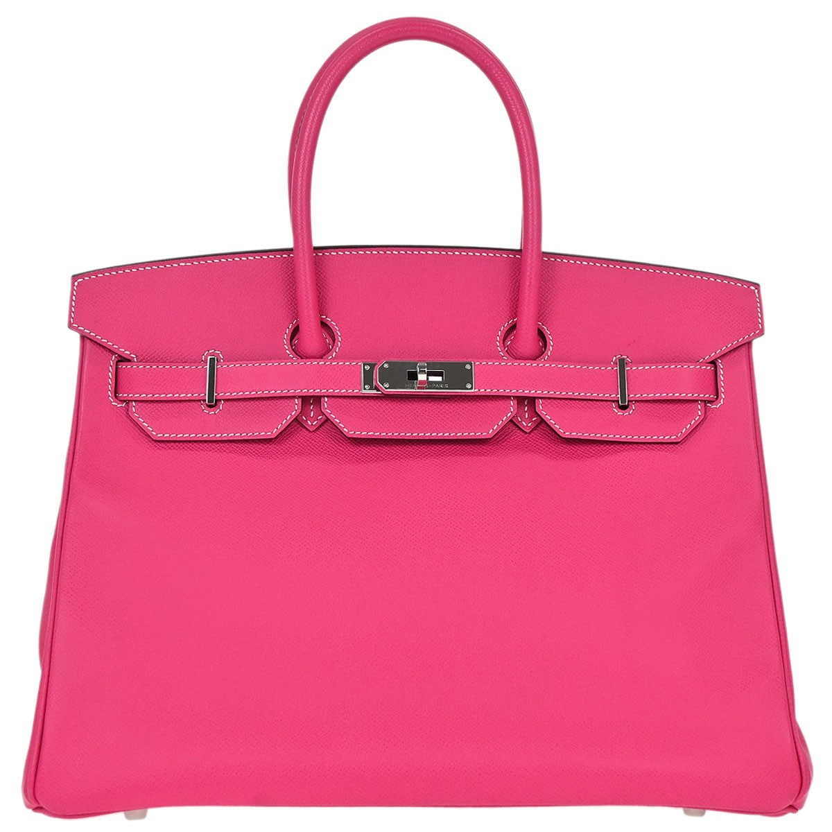 Hermes Birkin Handbag Pink Epsom with Palladium Hardware 35 - image 1