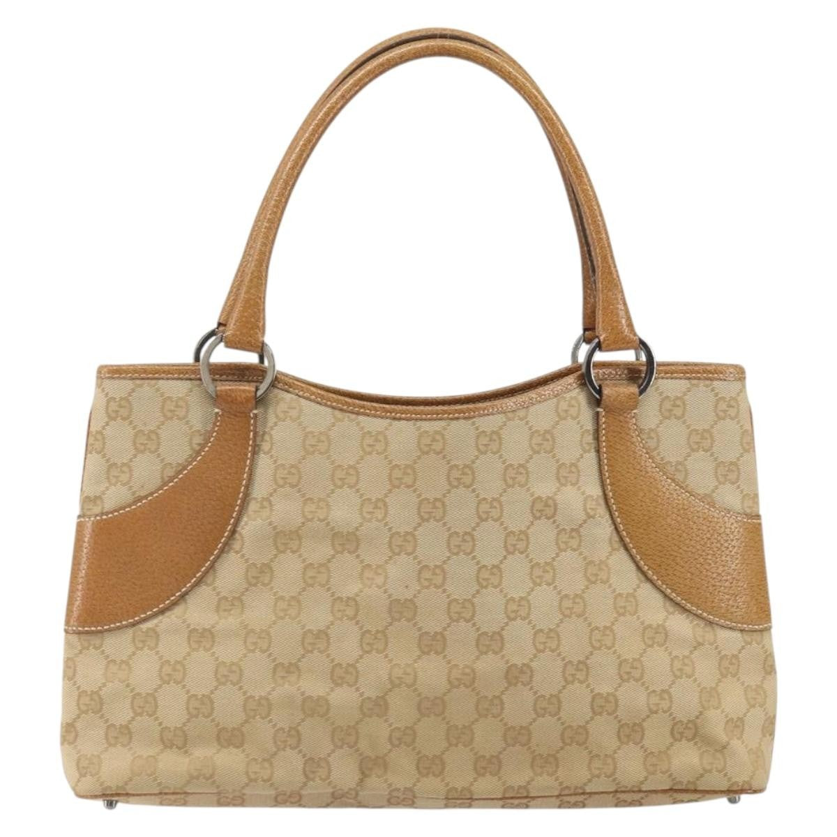 Gucci Vintage Ring Tote GG Canvas with Leather Medium - image 1