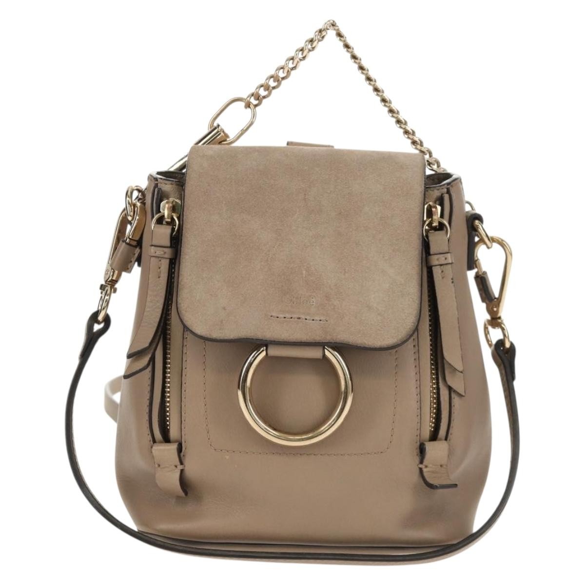 Chloe Faye Backpack Leather and Suede Small - image 1