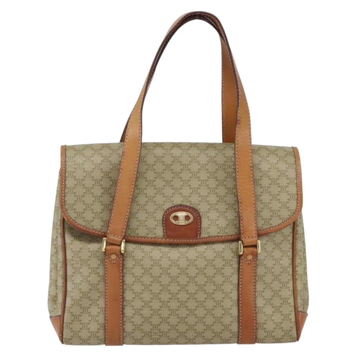 Celine Vintage Macadam Handbag Canvas and Leather - image 1
