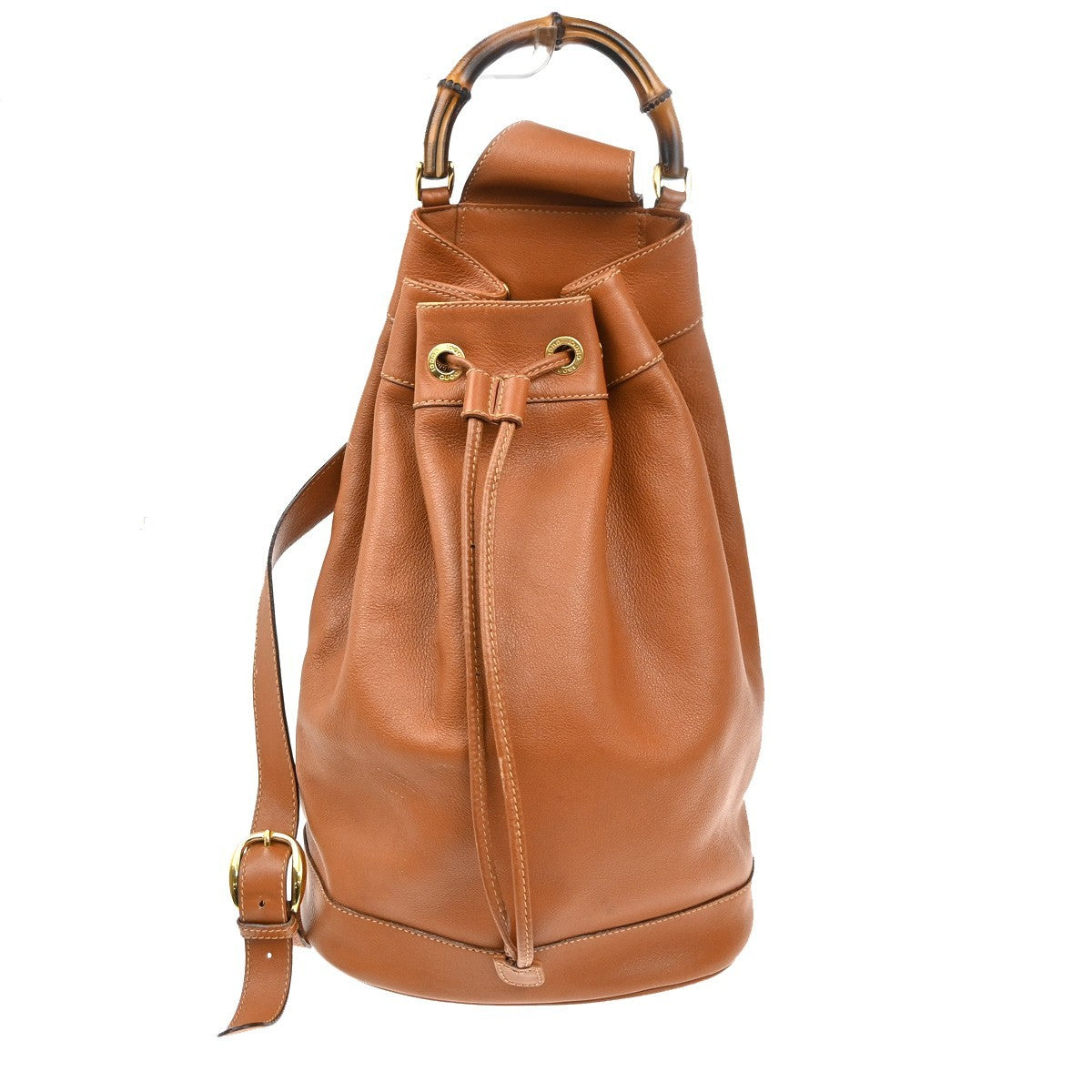Gucci Vintage Bamboo Sling Backpack Leather Large - image 1