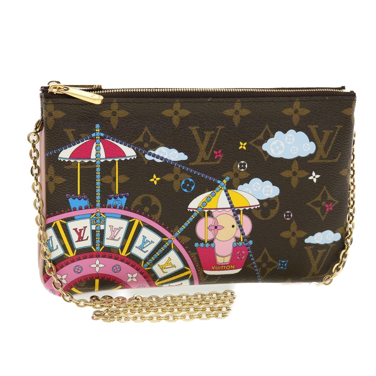 Louis Vuitton Double Zip Pochette Limited Edition Vivienne Xmas Monogram Canvas - image 1