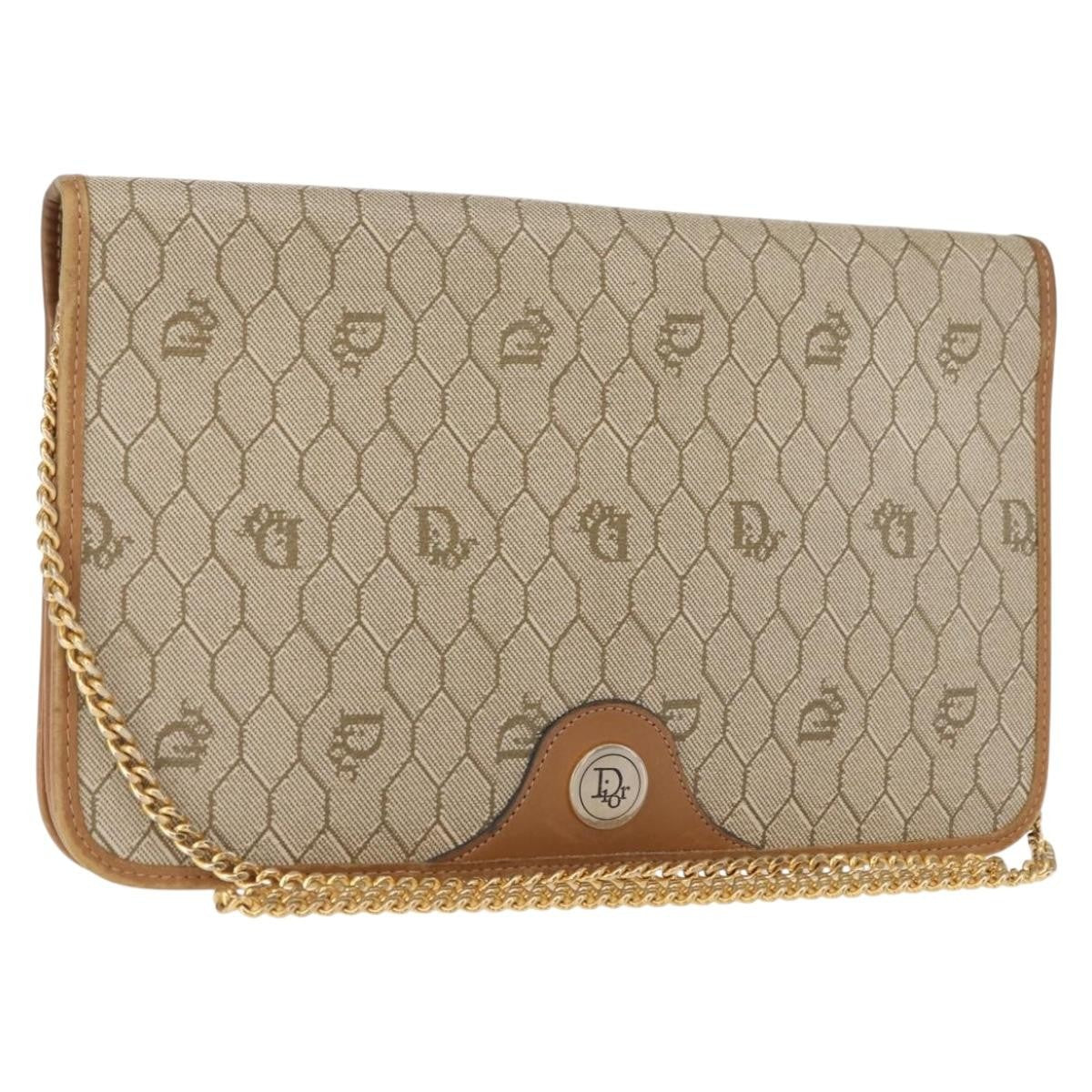 Christian Dior Vintage Honeycomb chain Canvas - image 1