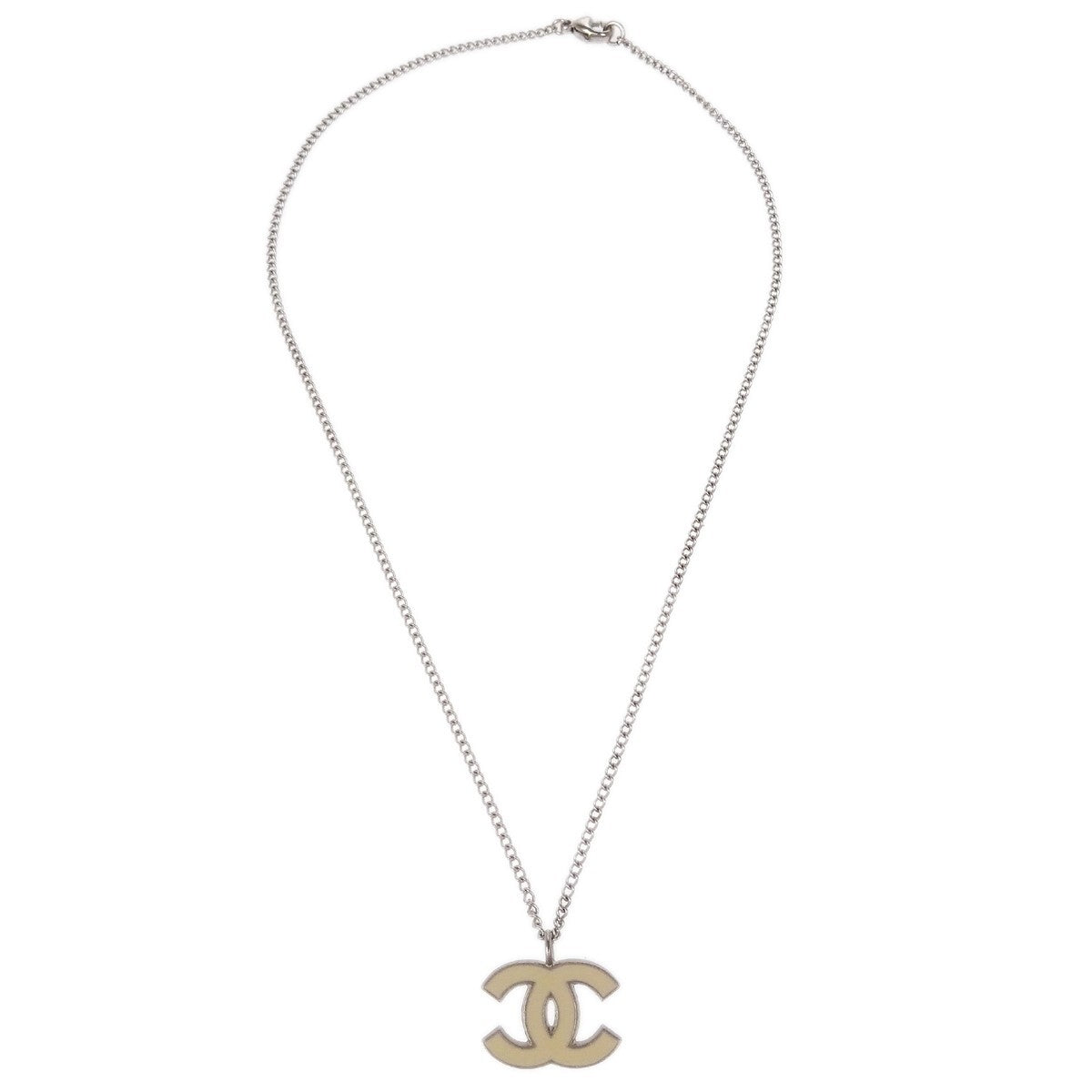 Chanel CC Logo Pendant Necklace Metal - image 1
