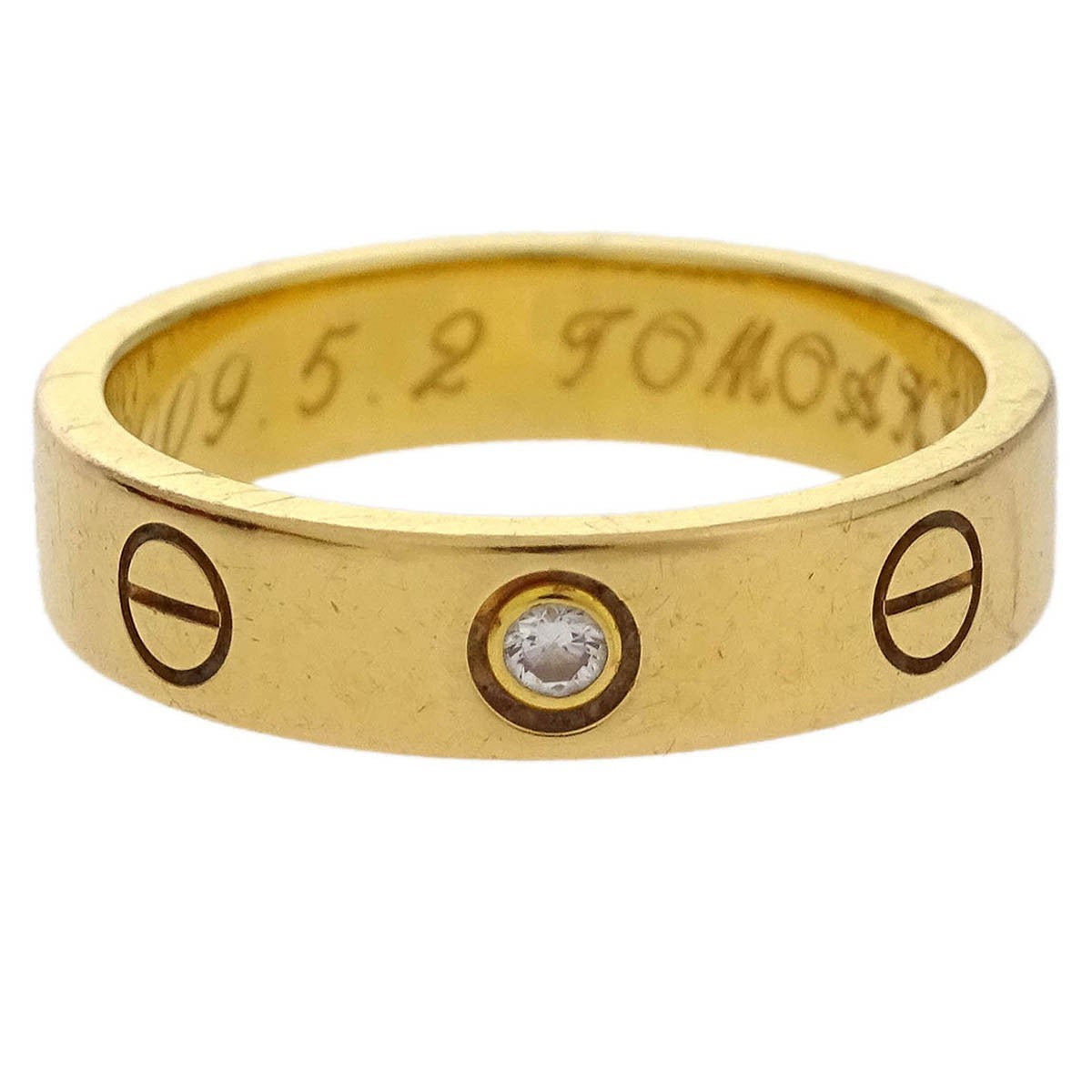 Cartier Love Wedding Band 1 Diamond Ring 18K Rose Gold with Diamond - image 1