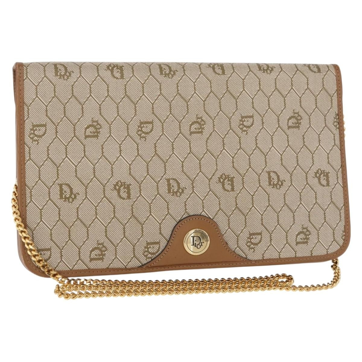 Christian Dior Vintage Honeycomb chain Canvas - image 1