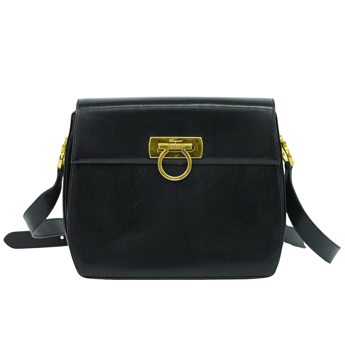 Salvatore Ferragamo Gancini Shoulder Bag Leather - image 1