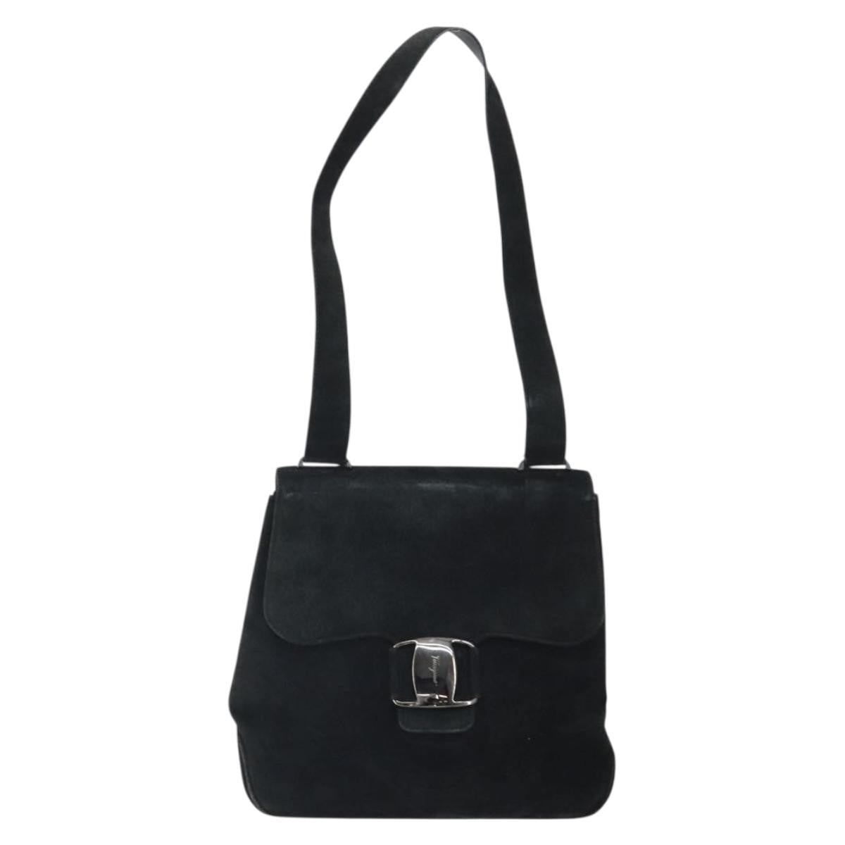 Salvatore Ferragamo Vala Shoulder Bag Suede - image 1