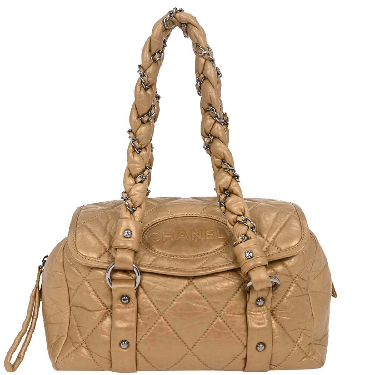 Chanel Lady Braid Flap Tote Quilted Distressed Lambskin Medium - image 1