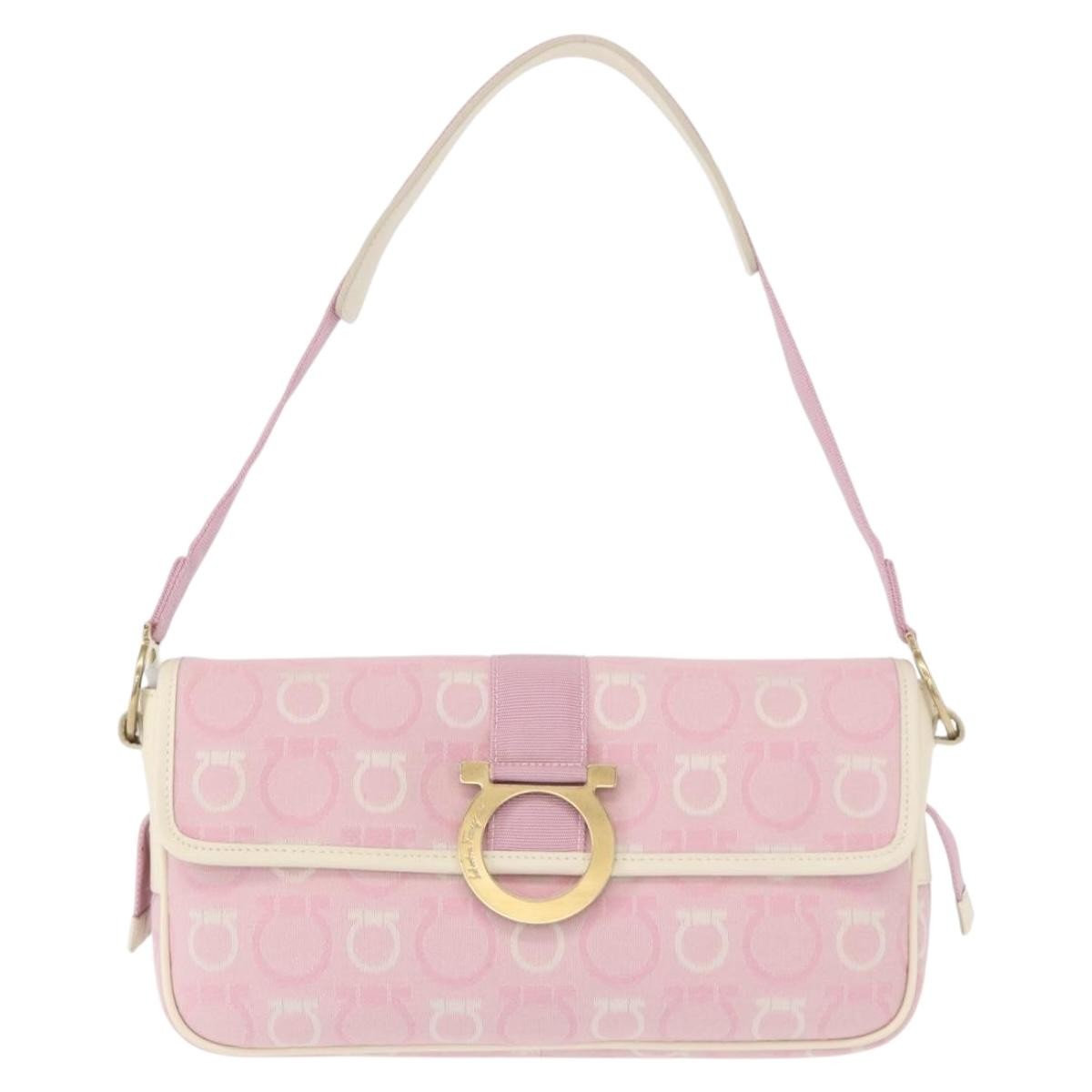 Salvatore Ferragamo Gancini Shoulder Bag Canvas - image 1