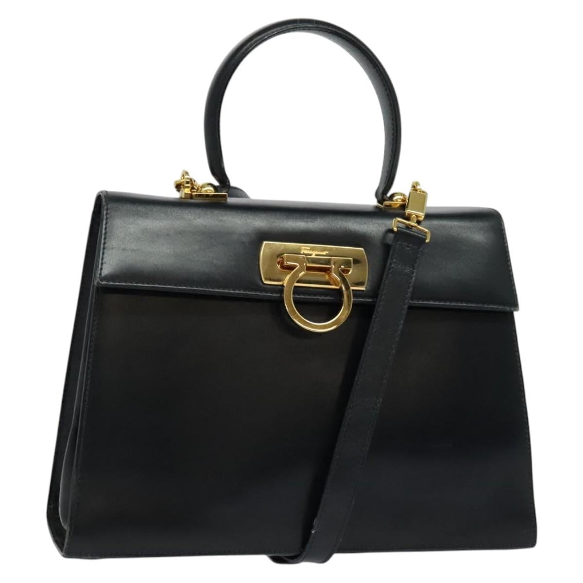Salvatore Ferragamo Gancini Convertible Top Handle Bag Leather Medium - image 1