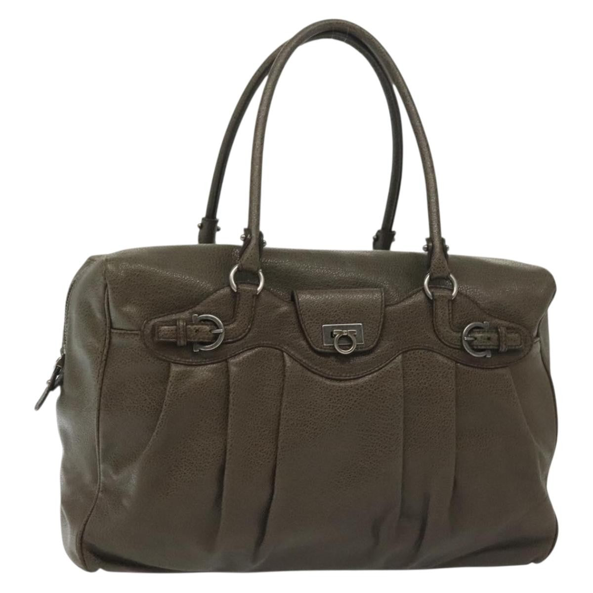 Salvatore Ferragamo Gancini Buckle Shoulder Bag Leather Large - image 1