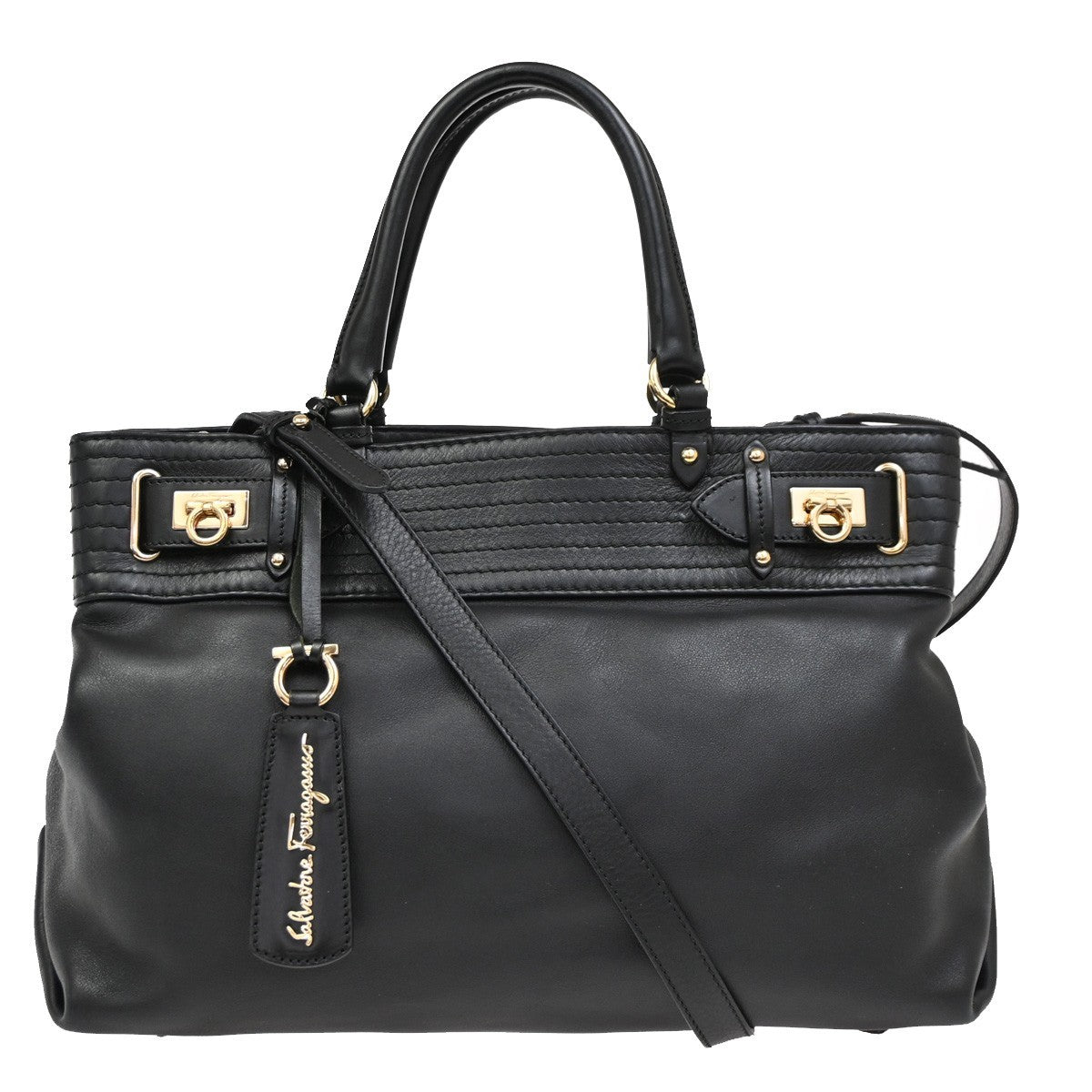Salvatore Ferragamo Gancini Tote Leather - image 1