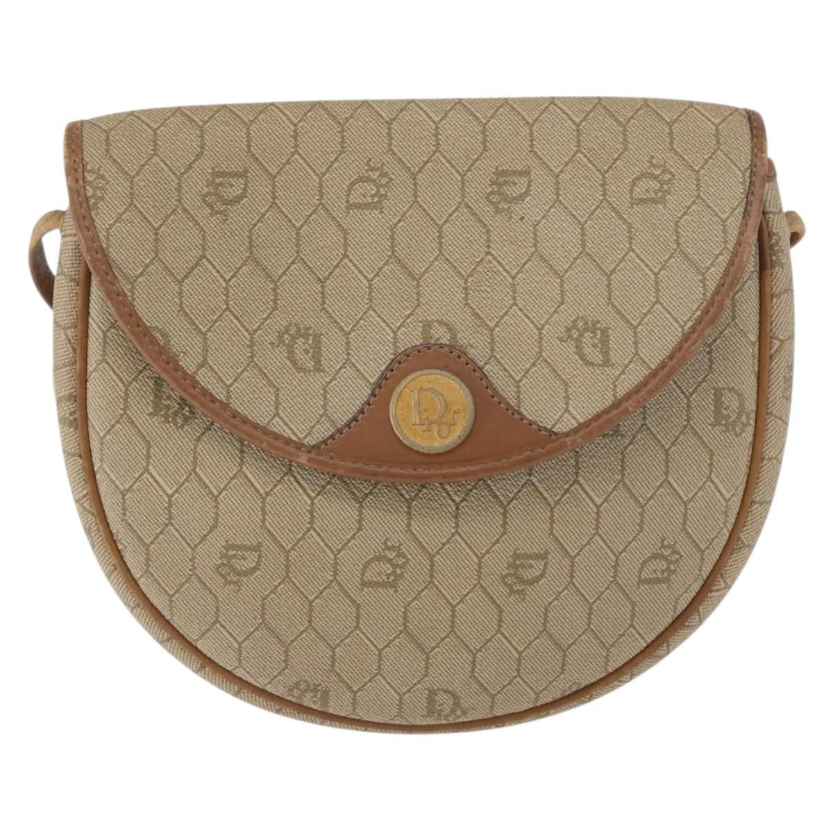 Christian Dior Vintage Honeycomb Flap Crossbody Bag Canvas and Leather - image 1