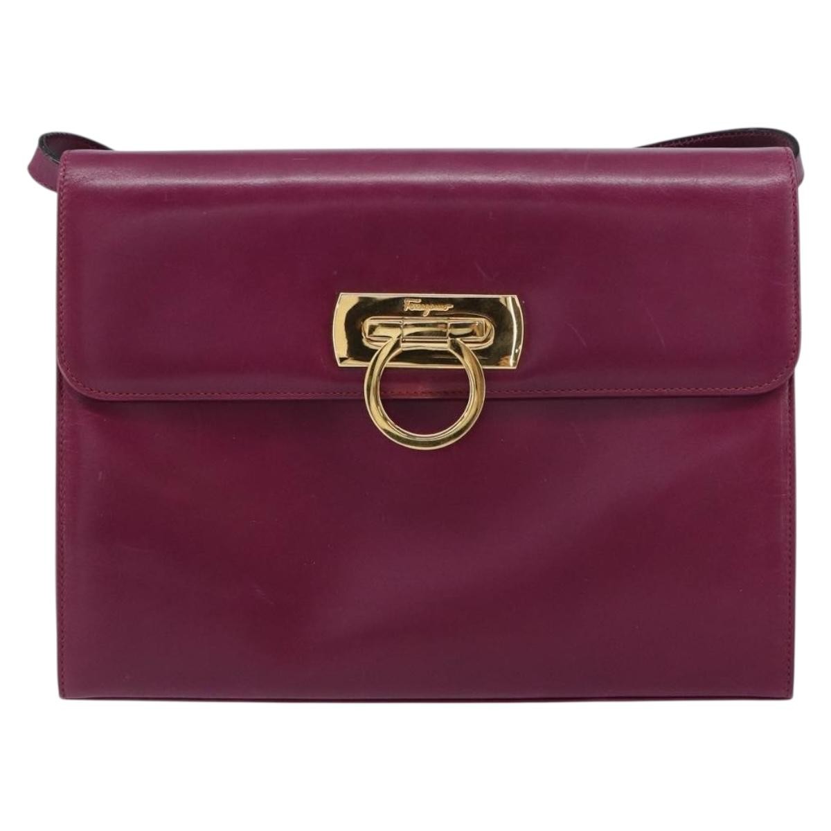 Salvatore Ferragamo Gancini Shoulder Bag Leather - image 1