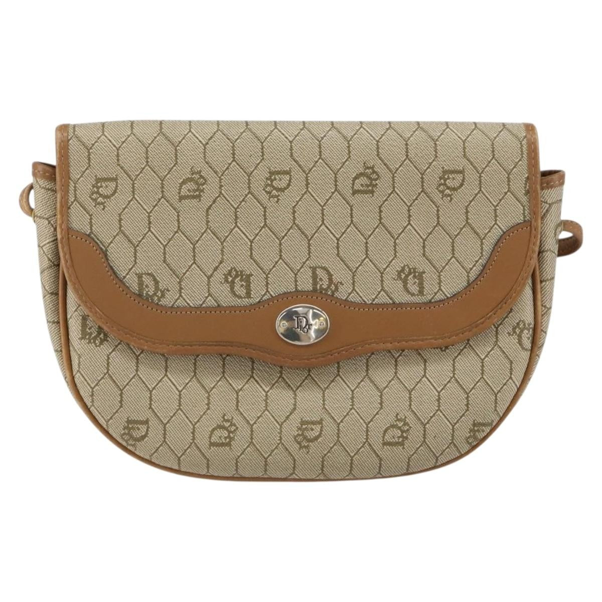Christian Dior Vintage Honeycomb Shoulder Bag Canvas and Leather - image 1