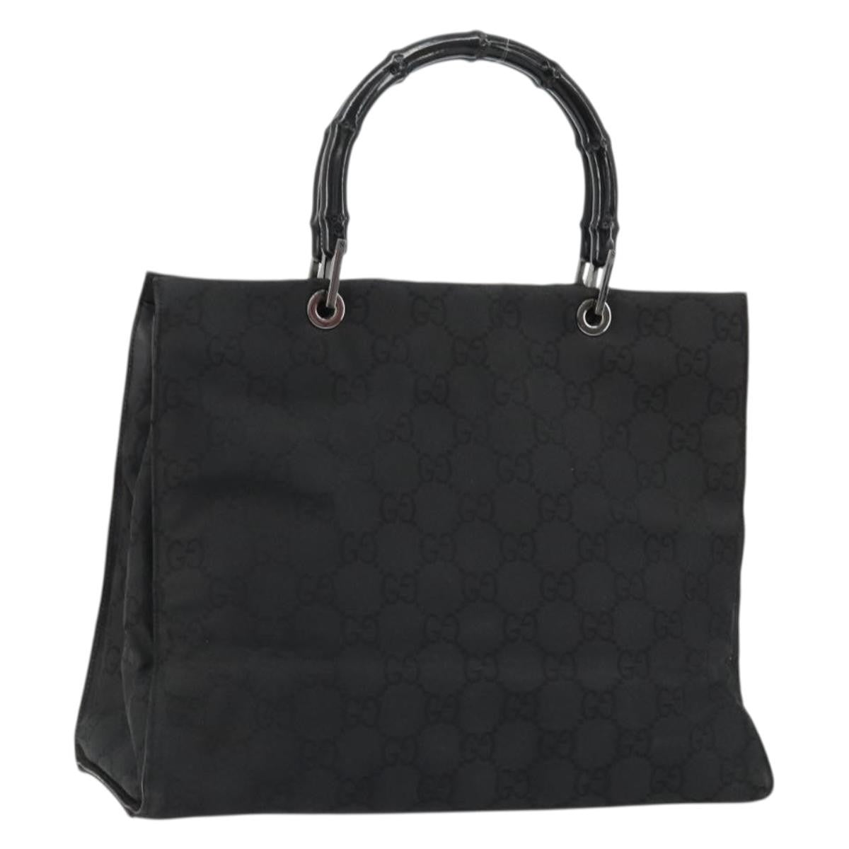 Gucci Vintage Bamboo Handle Tote GG Canvas - image 1