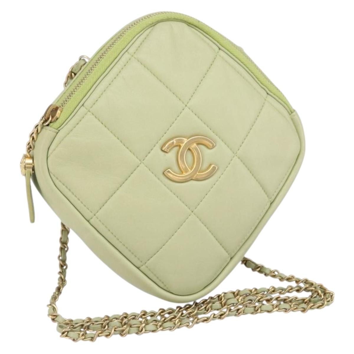Chanel Diamond Chain Crossbody Bag Quilted Lambskin Small - image 1
