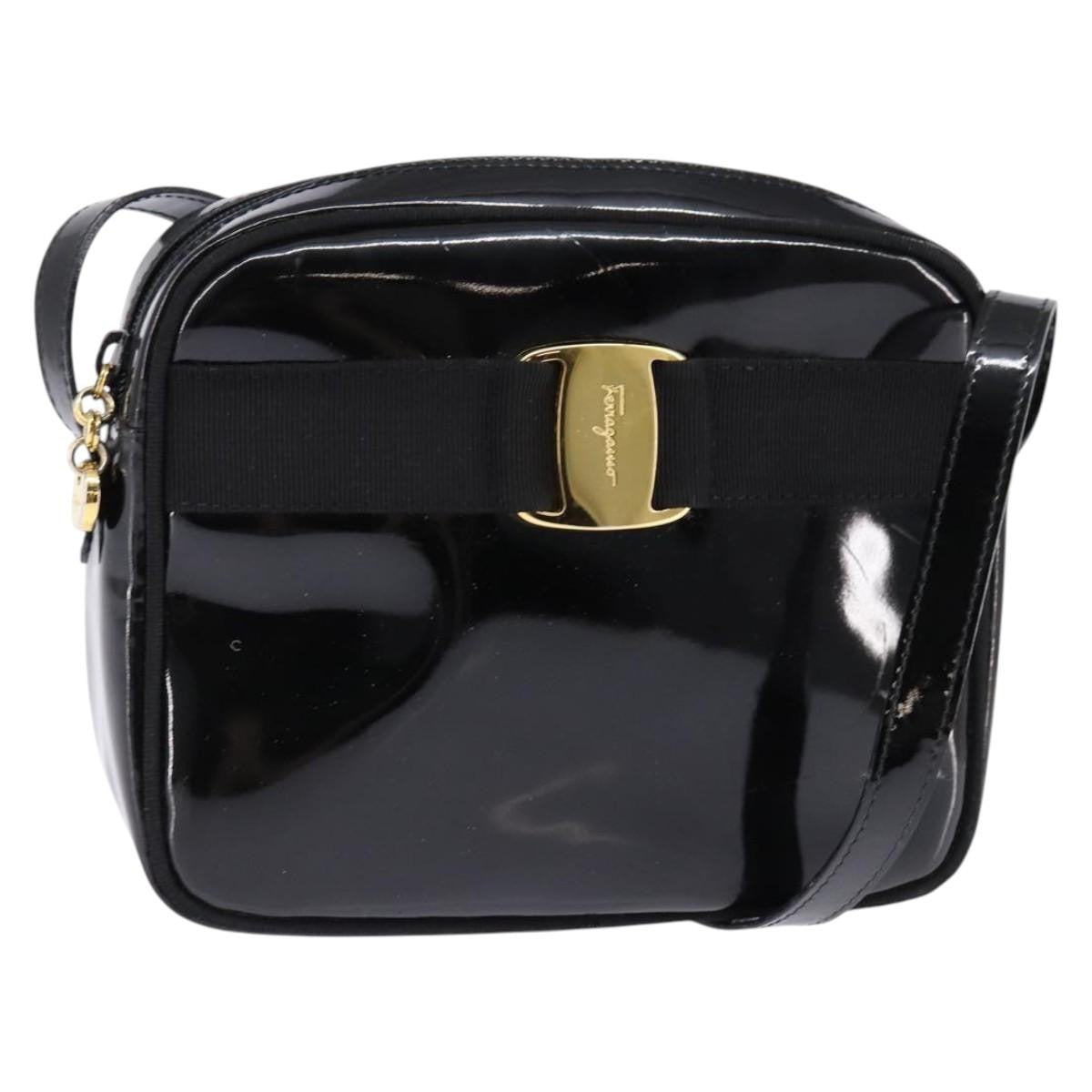 Salvatore Ferragamo Vara Bow camera Shoulder Bag Patent Leather - image 1