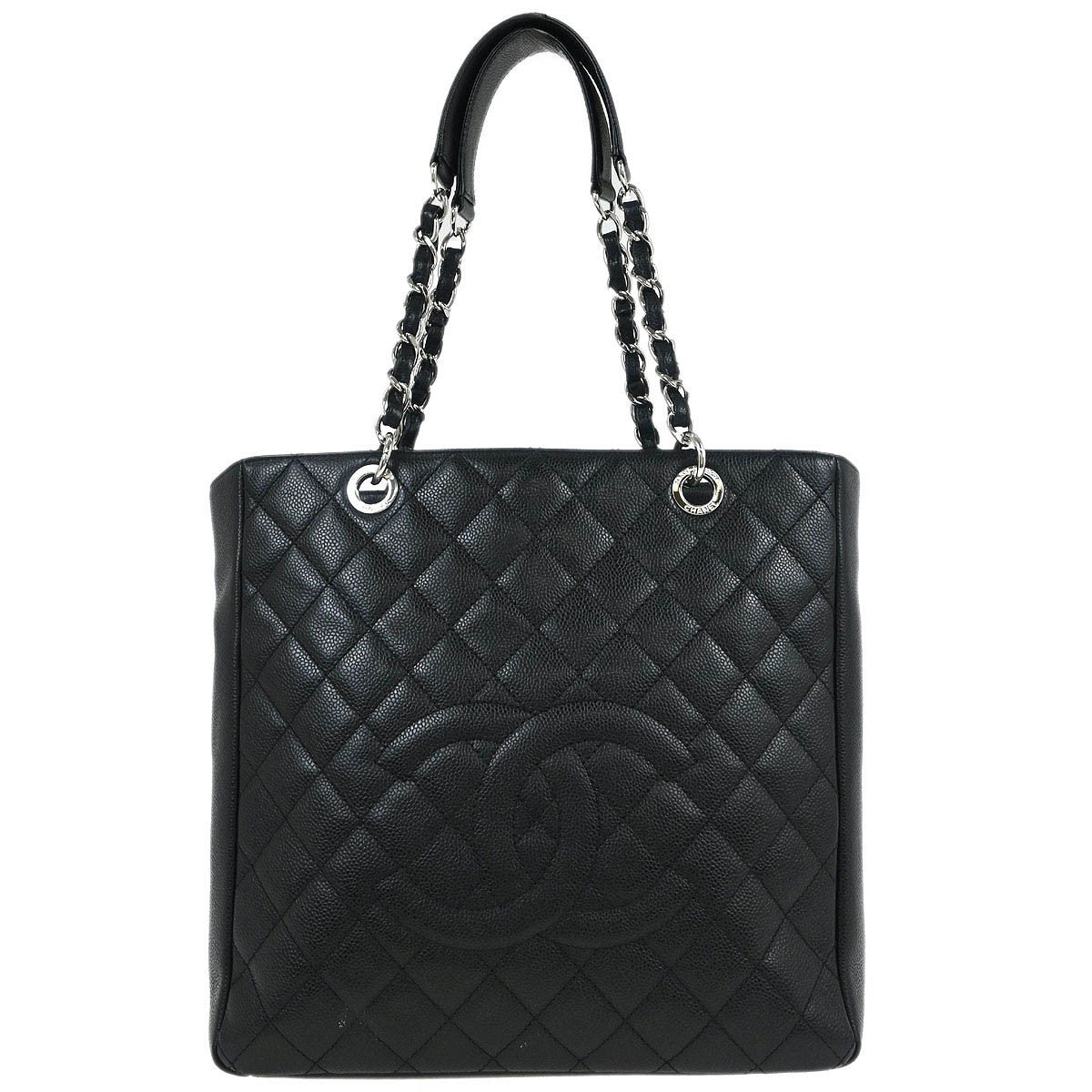 Chanel Petite Shopping Tote Quilted Caviar Large - image 1
