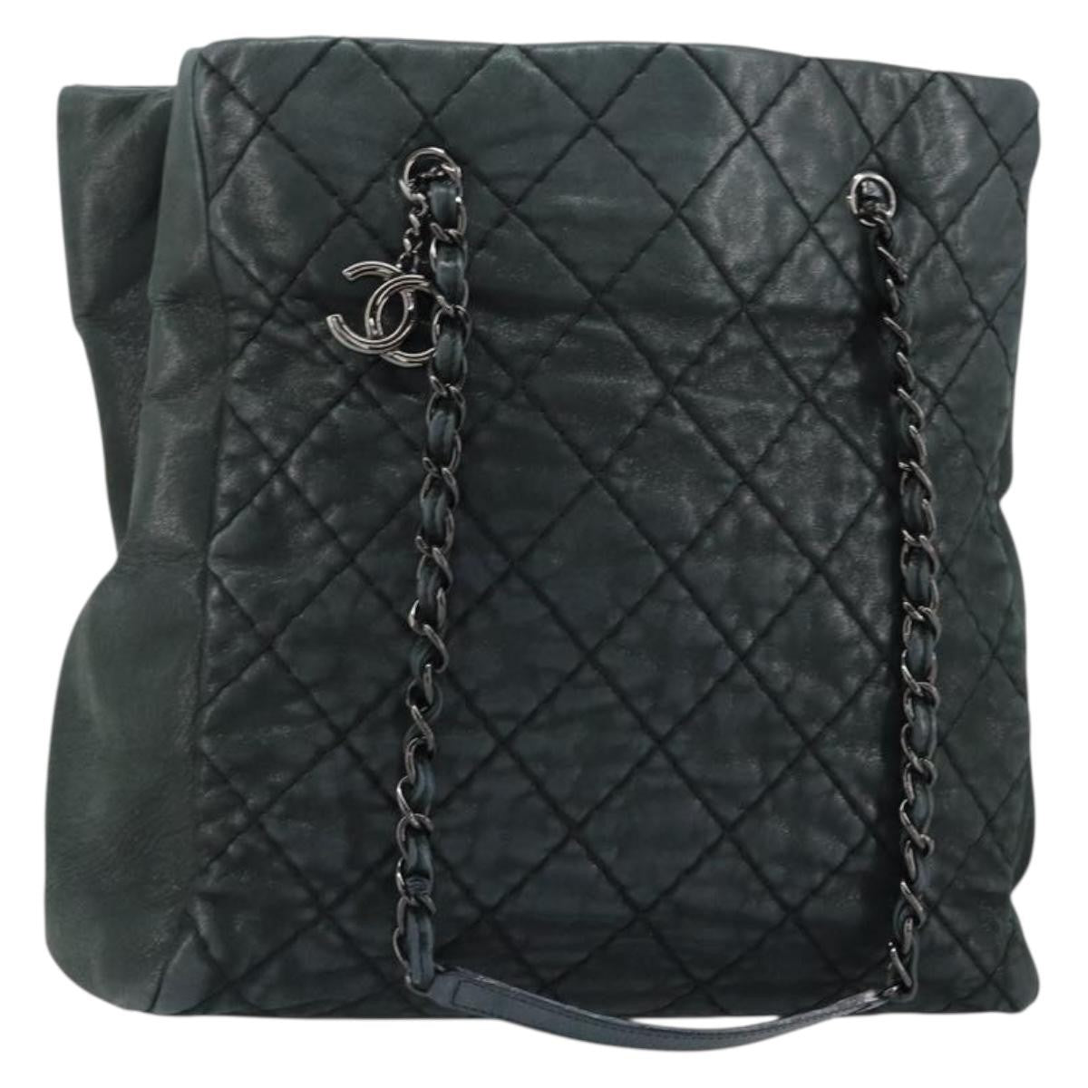 Chanel CC Charm Tote Quilted Iridescent Calfskin Tall - image 1