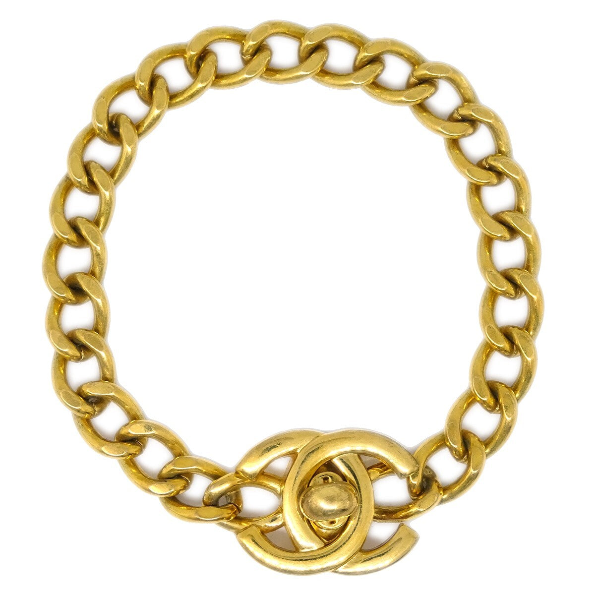Chanel Vintage CC Turnlock Chain Bracelet Metal - image 1