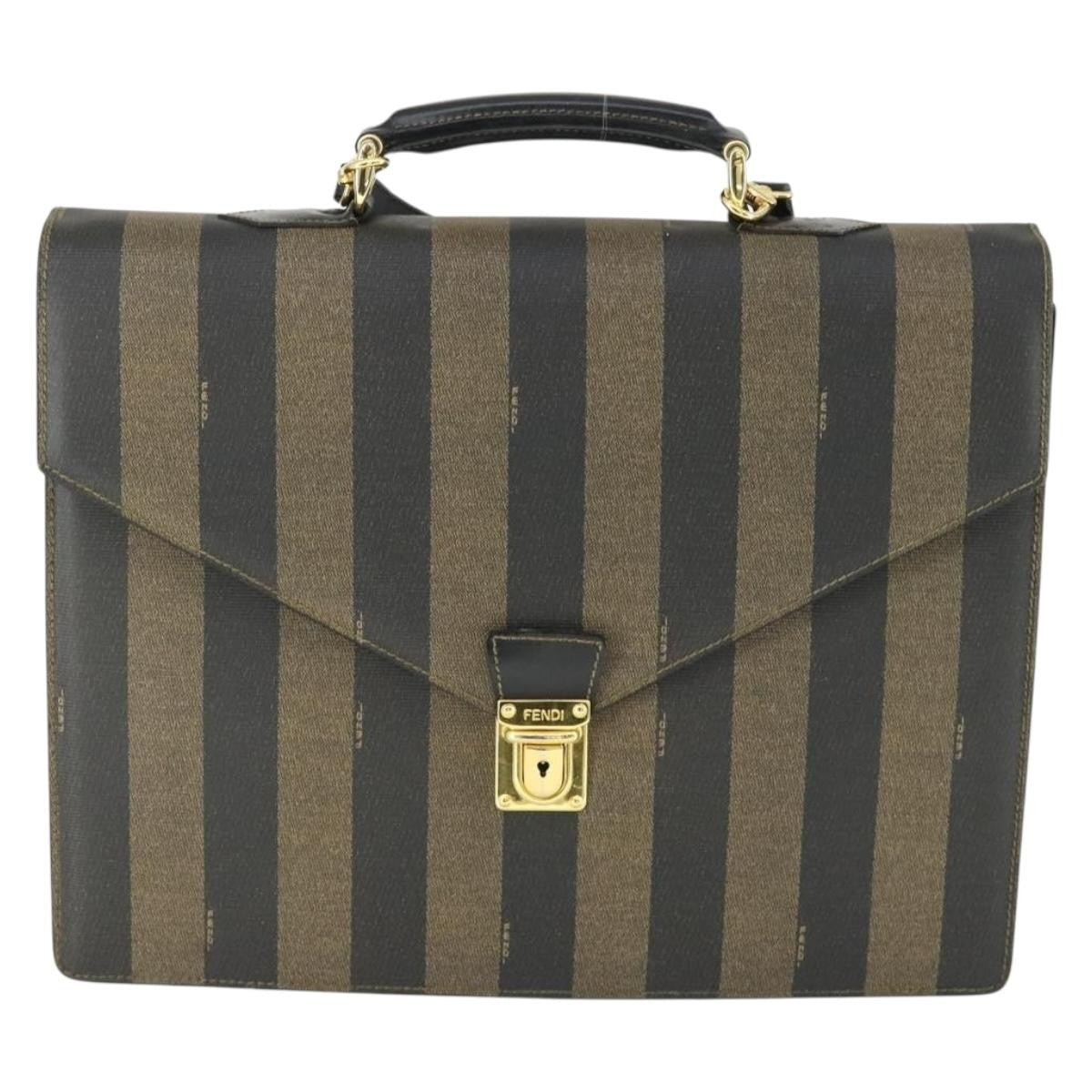 Fendi Vintage Pequin Briefcase Bag Coated Canvas Large - image 1