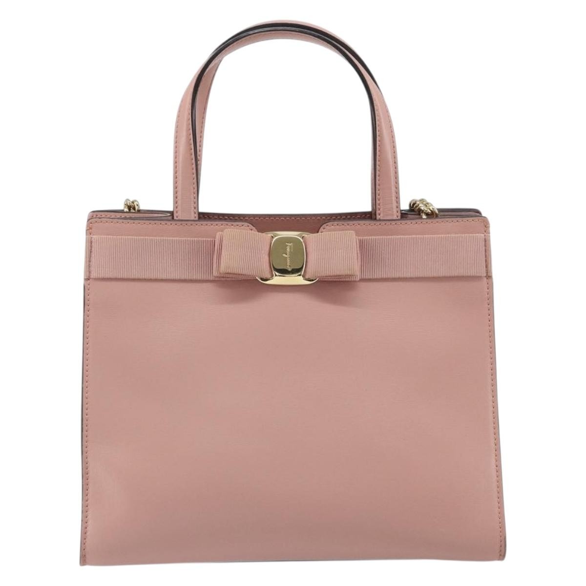 Salvatore Ferragamo Vara Bow Top Handle Convertible Tote Leather Medium - image 1